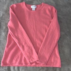 100% cashmere scoop neck sweater Large